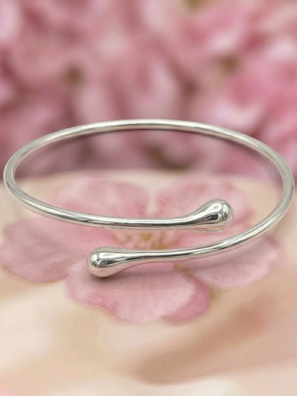 Anthropologie Polished Silver Open Cuff Bracelet